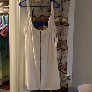 Amuse society white jean dress size L